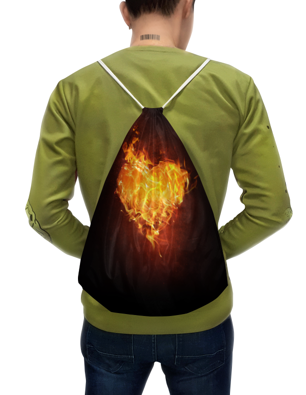 Printio Рюкзак-мешок с полной запечаткой Огненное сердце printio футболка с полной запечаткой мужская огненное сердце