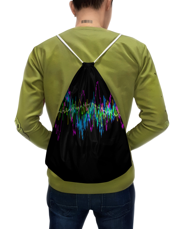 Printio Рюкзак-мешок с полной запечаткой Звуковая волна printio футболка с полной запечаткой женская звуковая волна