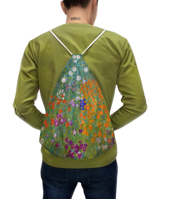 Printio Рюкзак-мешок с полной запечаткой Цветочный сад (густав климт) printio футболка с полной запечаткой для девочек цветочный сад густав климт