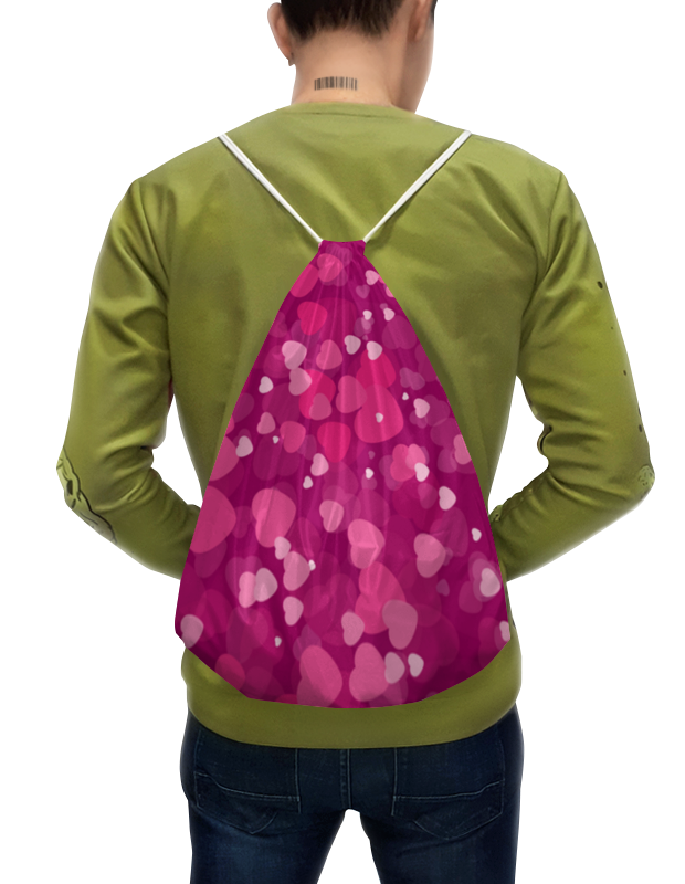 Printio Рюкзак-мешок с полной запечаткой Уютные сердца ежедневник девочки сердца на розовом 28901