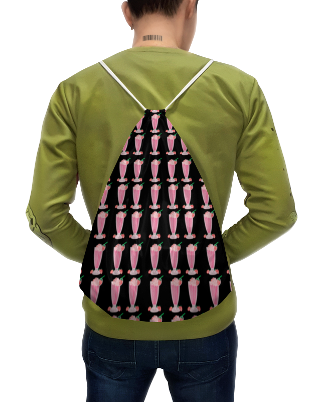 Printio Рюкзак-мешок с полной запечаткой клубничный коктейль printio футболка с полной запечаткой женская ягодный коктейль
