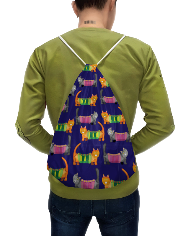 Printio Рюкзак-мешок с полной запечаткой Нарядные коты printio рюкзак мешок с полной запечаткой разноцветные круги