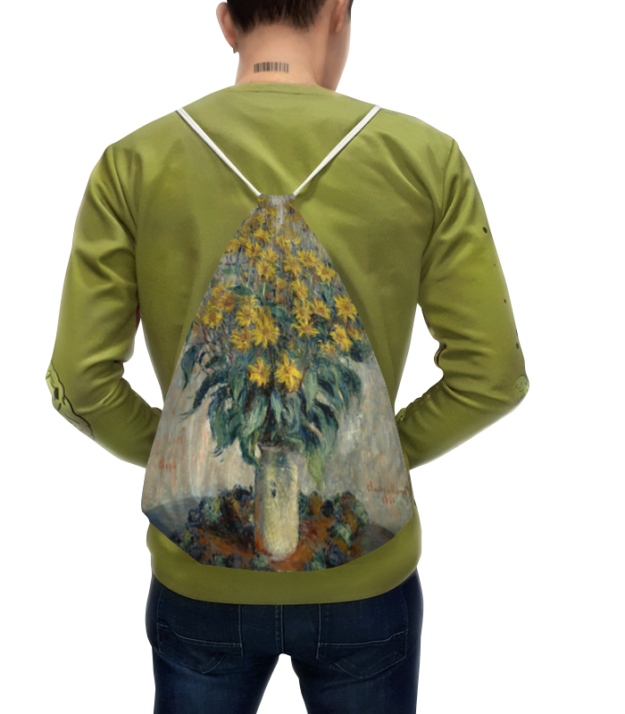 Printio Рюкзак-мешок с полной запечаткой Топинамбур (клод моне) printio футболка с полной запечаткой мужская пруд с водяными лилиями клод моне