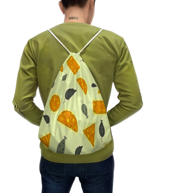 Printio Рюкзак-мешок с полной запечаткой Мышь и сыр printio футболка с полной запечаткой мужская мышь и сыр