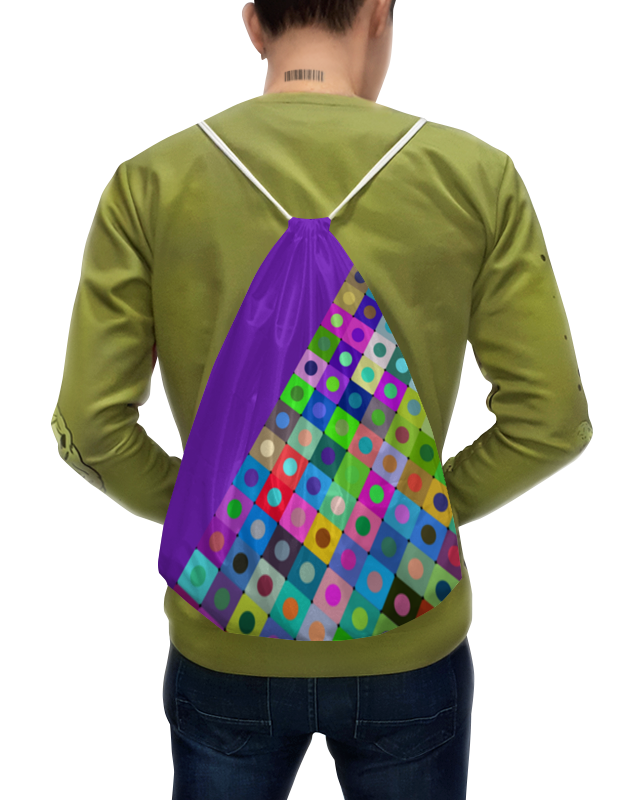 Printio Рюкзак-мешок с полной запечаткой Круги и квадраты printio рюкзак мешок с полной запечаткой цветные соты