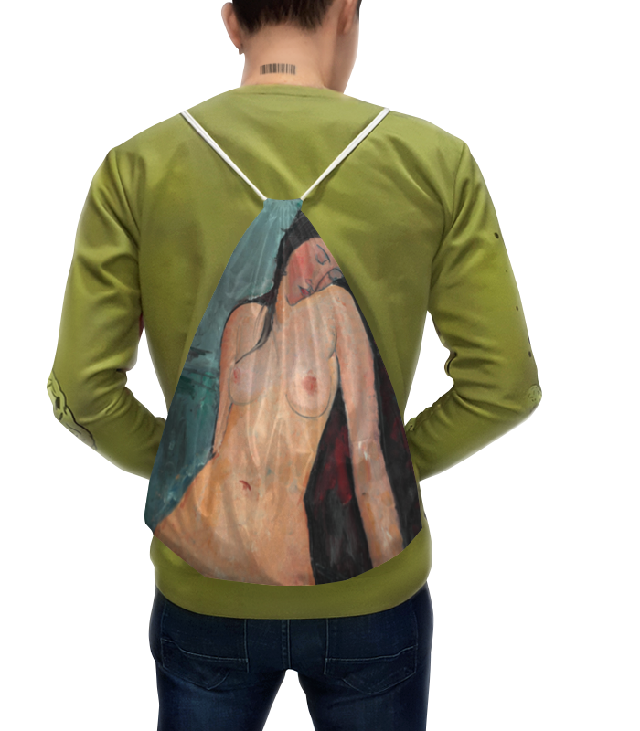 Printio Рюкзак-мешок с полной запечаткой Сидящая обнажённая (картина модильяни) printio футболка с полной запечаткой мужская обнажённая девушка