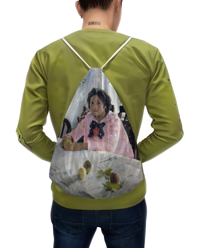 Printio Рюкзак-мешок с полной запечаткой Девочка с персиками (валентин серов) printio тетрадь на скрепке девочка с персиками валентин серов