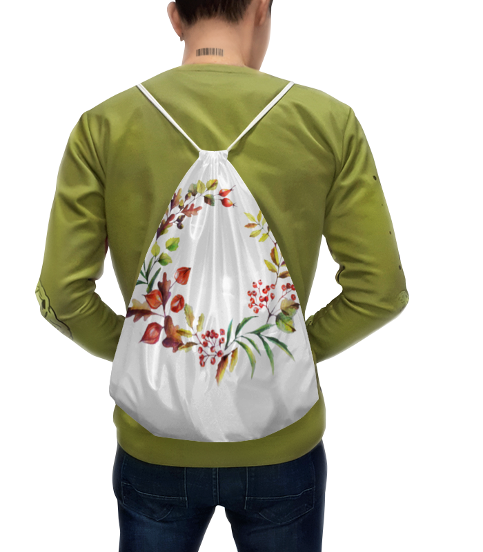 Printio Рюкзак-мешок с полной запечаткой Венок осенний printio рюкзак мешок с полной запечаткой осенний букет хризантемы