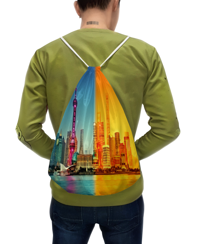 Printio Рюкзак-мешок с полной запечаткой Город в красках printio футболка с полной запечаткой для мальчиков город в красках