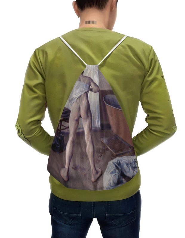 Printio Рюкзак-мешок с полной запечаткой Мужчина в ванной (картина кайботта) printio рюкзак мешок с полной запечаткой кристина картина модильяни