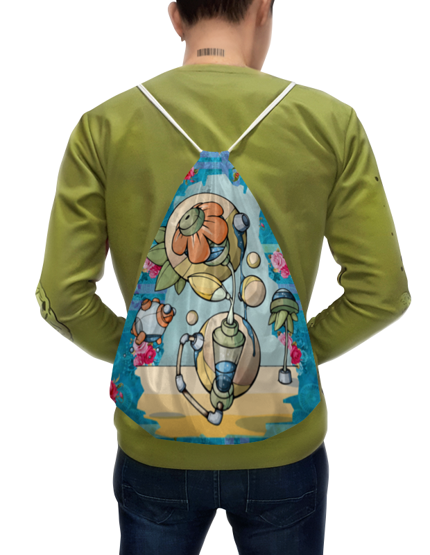 Printio Рюкзак-мешок с полной запечаткой Цветочные узоры printio футболка с полной запечаткой мужская цветочные узоры