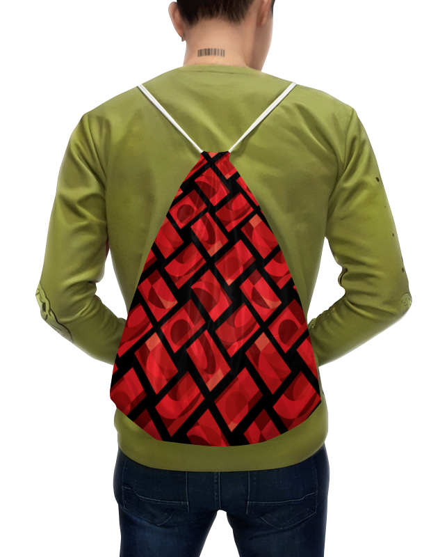 Printio Рюкзак-мешок с полной запечаткой Красная абстракция printio рюкзак мешок с полной запечаткой абстрактные квадраты
