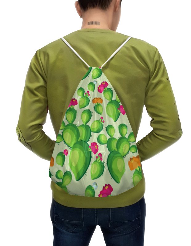 Printio Рюкзак-мешок с полной запечаткой Кактусы в цвету printio фартук с полной запечаткой кактусы в цвету