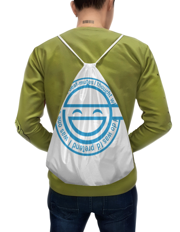 Printio Рюкзак-мешок с полной запечаткой Смеющийся человек printio футболка с полной запечаткой мужская смеющийся человек