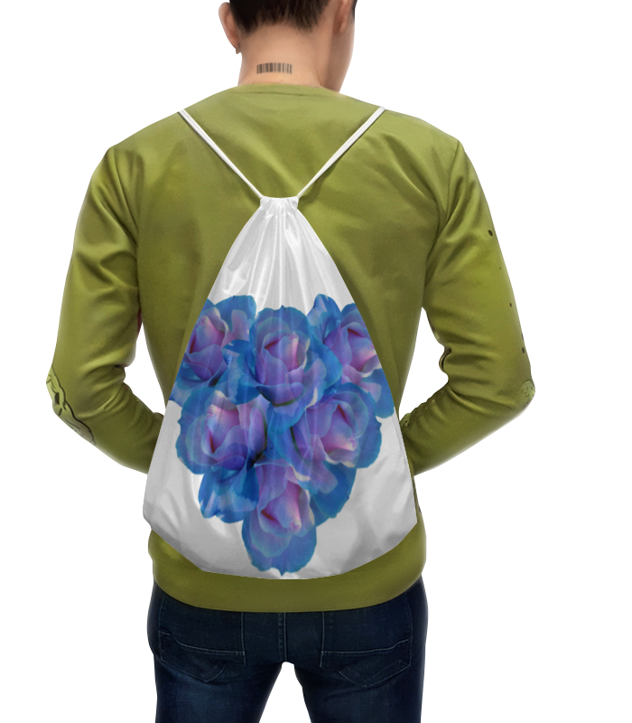 Printio Рюкзак-мешок с полной запечаткой Голубое сердце printio рюкзак мешок с полной запечаткой узор цветочный