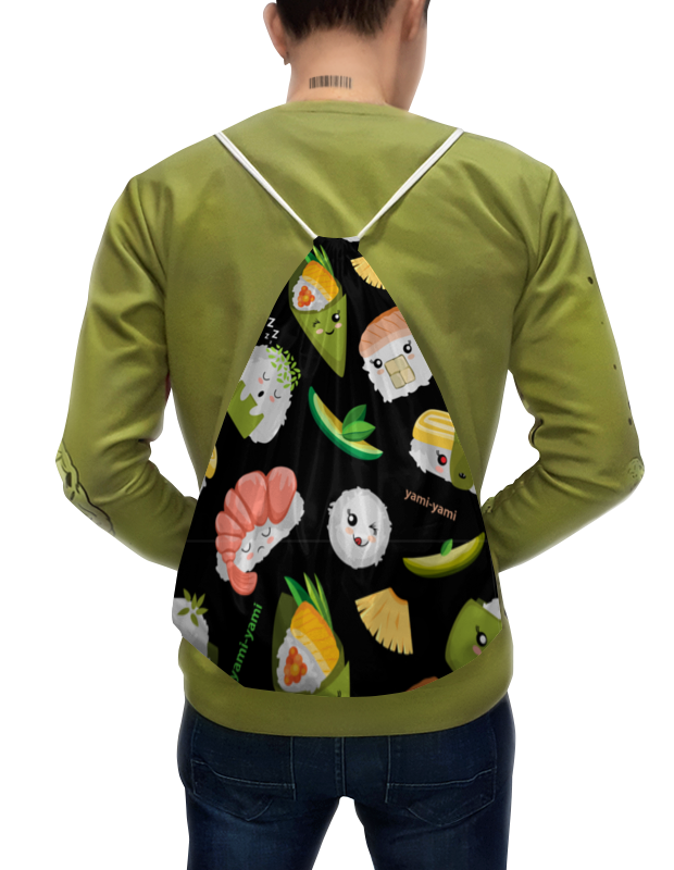 Printio Рюкзак-мешок с полной запечаткой Кавайные суши printio футболка с полной запечаткой для мальчиков кавайные суши