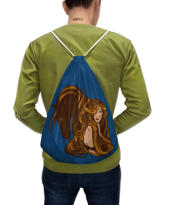 Printio Рюкзак-мешок с полной запечаткой Девушка и лошадь printio рюкзак мешок с полной запечаткой девушка и лошадь