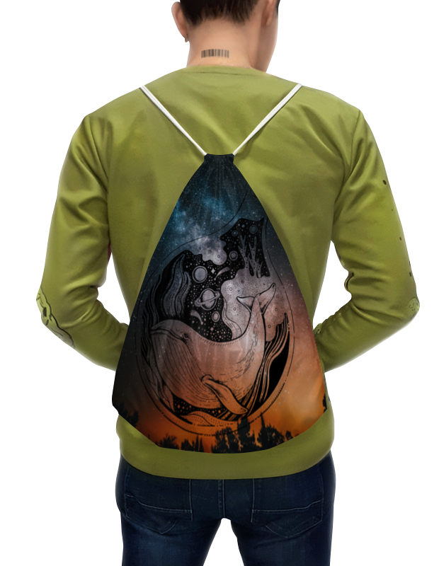 Printio Рюкзак-мешок с полной запечаткой Космический кит printio футболка с полной запечаткой мужская космический кит