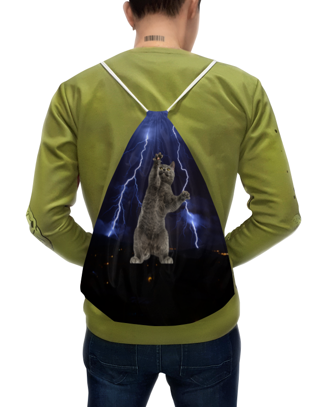 Printio Рюкзак-мешок с полной запечаткой Кот и молния printio рюкзак мешок с полной запечаткой кот и мышь