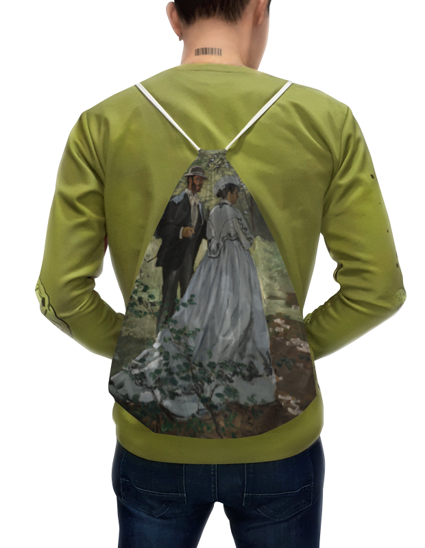 Printio Рюкзак-мешок с полной запечаткой Базиль и камилла (картина клода моне) printio футболка с полной запечаткой мужская пруд с водяными лилиями клод моне