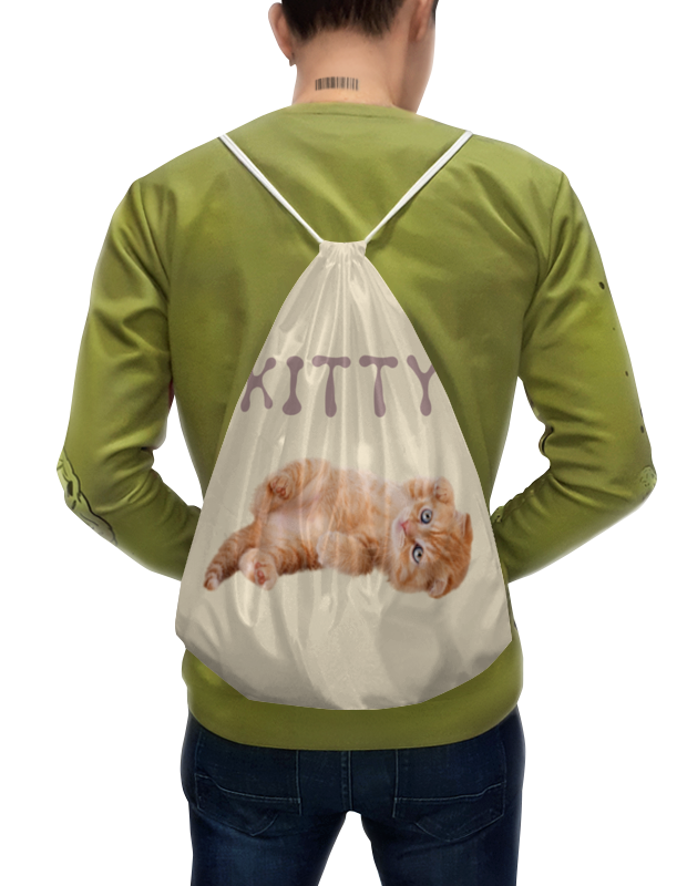 Printio Рюкзак-мешок с полной запечаткой Рыжий маленький котёнок printio рюкзак мешок с полной запечаткой девушка и котёнок