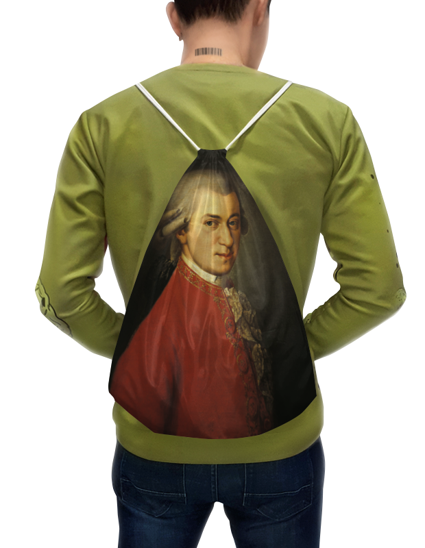 Printio Рюкзак-мешок с полной запечаткой Портрет вольфганга амадея моцарта (кисти крафт) printio конверт средний с5 портрет вольфганга амадея моцарта кисти крафт