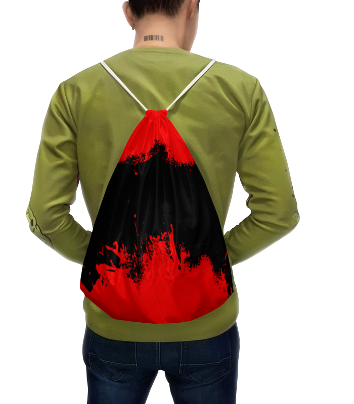 Printio Рюкзак-мешок с полной запечаткой Черно-красные краски printio футболка с полной запечаткой мужская черно красные краски