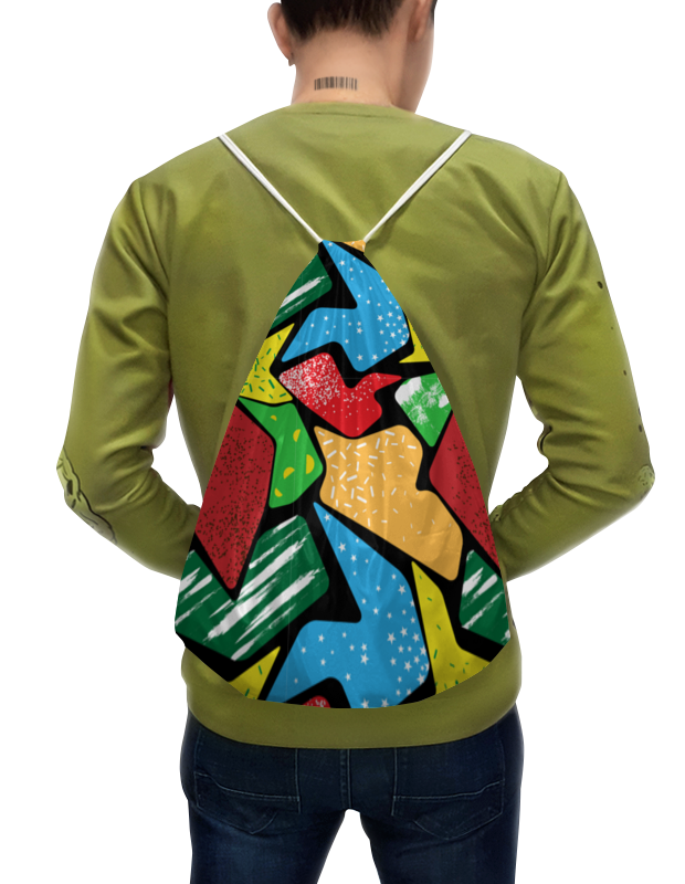 Printio Рюкзак-мешок с полной запечаткой Цветная абстракция printio футболка с полной запечаткой женская цветная абстракция