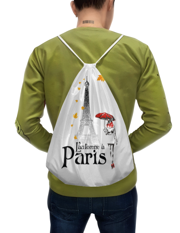 Printio Рюкзак-мешок с полной запечаткой Осень в париже. printio свитшот женский с полной запечаткой красивая француженка на фоне эйфелевой башни
