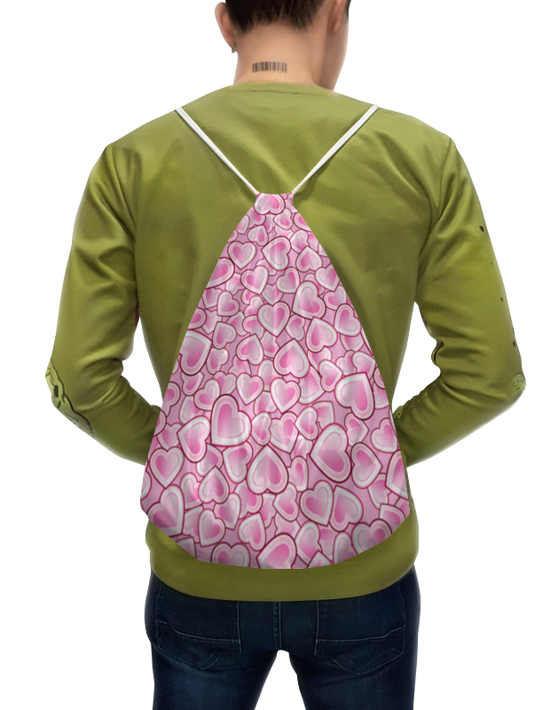 Printio Рюкзак-мешок с полной запечаткой Сияющие розовые сердца