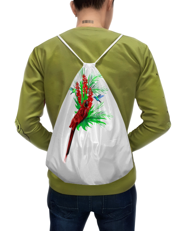 Printio Рюкзак-мешок с полной запечаткой Тропические птицы от зорго арт. printio футболка с полной запечаткой мужская тропические птицы