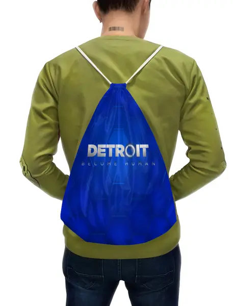 Заказать рюкзак в Москве. Рюкзак-мешок с полной запечаткой Detroit Become Human от THE_NISE  - готовые дизайны и нанесение принтов.