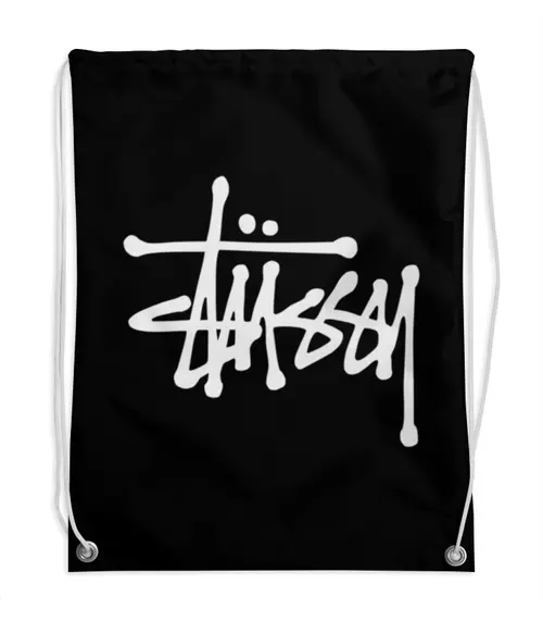 Заказать рюкзак в Москве. Рюкзак-мешок с полной запечаткой Stussy от DESIGNER   - готовые дизайны и нанесение принтов.