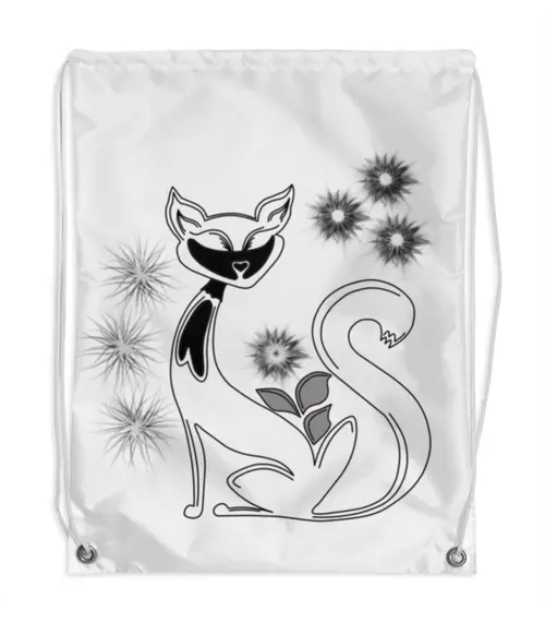 Заказать рюкзак в Москве. Рюкзак-мешок с полной запечаткой кошка от AnyM - готовые дизайны и нанесение принтов.