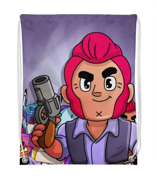 Заказать рюкзак в Москве. Рюкзак-мешок с полной запечаткой BRAWL STARS COLT от geekbox - готовые дизайны и нанесение принтов.
