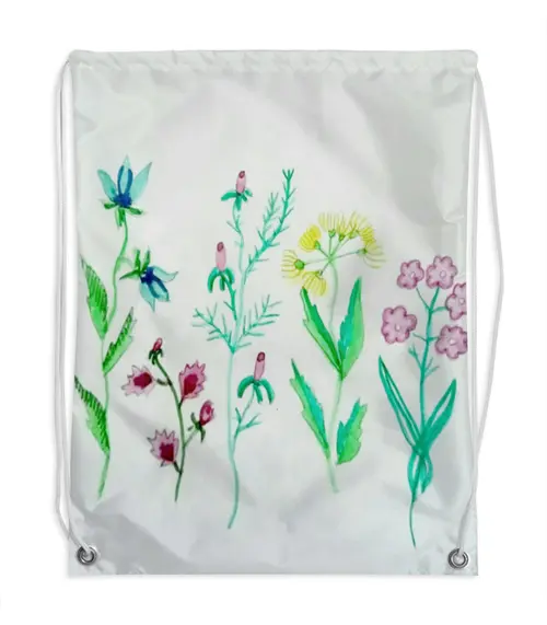 Заказать рюкзак в Москве. Рюкзак-мешок с полной запечаткой Рюкзак Луговые цветы от mrs-snit@yandex.ru - готовые дизайны и нанесение принтов.