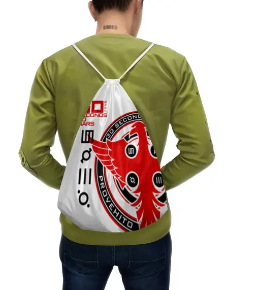 Заказать рюкзак в Москве. Рюкзак-мешок с полной запечаткой 30 Seconds to Mars от geekbox - готовые дизайны и нанесение принтов.