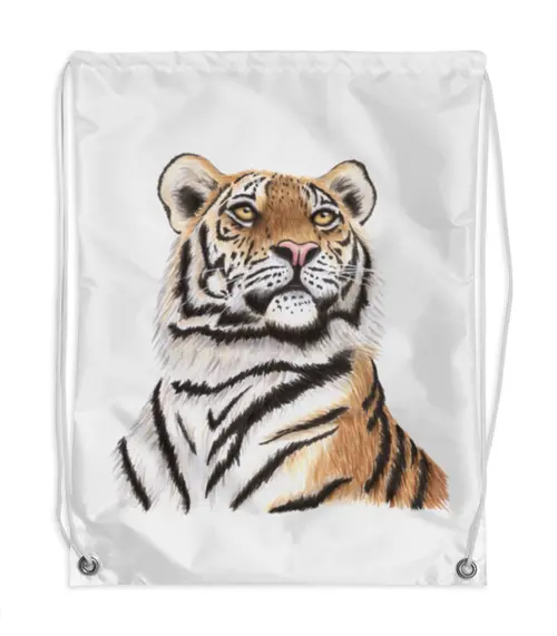 Заказать рюкзак в Москве. Рюкзак-мешок с полной запечаткой Взгляд тигра от tigerda  - готовые дизайны и нанесение принтов.