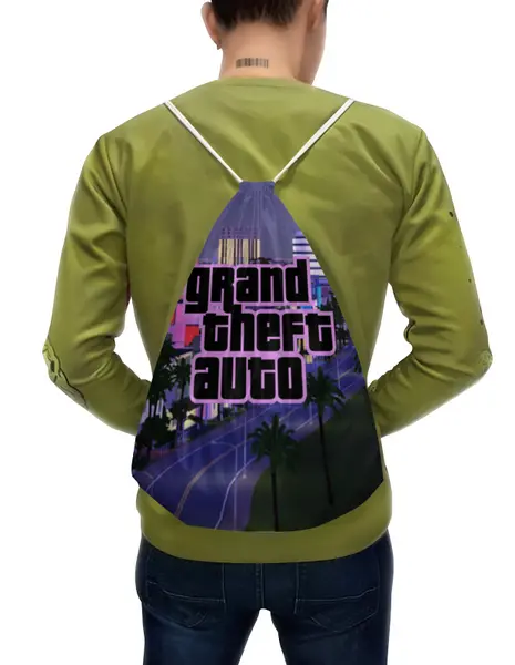 Заказать рюкзак в Москве. Рюкзак-мешок с полной запечаткой Grand Theft Auto от THE_NISE  - готовые дизайны и нанесение принтов.