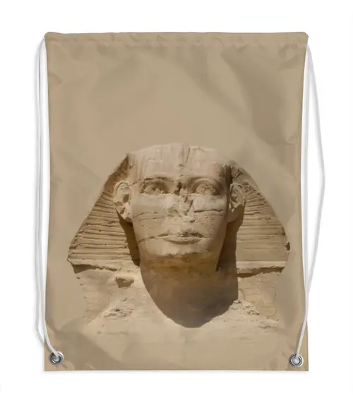 Заказать рюкзак в Москве. Рюкзак-мешок с полной запечаткой Портрет головы сфинкса.  от CAXAP - готовые дизайны и нанесение принтов.