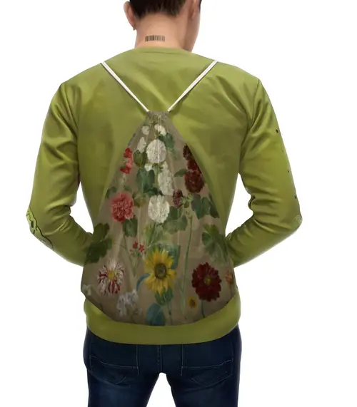 Заказать рюкзак в Москве. Рюкзак-мешок с полной запечаткой Цветы (Эжен Делакруа) от trend - готовые дизайны и нанесение принтов.