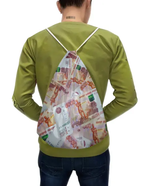 Заказать рюкзак в Москве. Рюкзак-мешок с полной запечаткой Деньги от THE_NISE  - готовые дизайны и нанесение принтов.