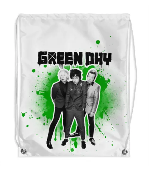 Заказать рюкзак в Москве. Рюкзак-мешок с полной запечаткой Green Day от geekbox - готовые дизайны и нанесение принтов.
