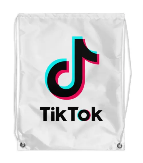 Заказать рюкзак в Москве. Рюкзак-мешок с полной запечаткой TikTok  от DESIGNER   - готовые дизайны и нанесение принтов.