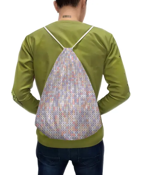 Заказать рюкзак в Москве. Рюкзак-мешок с полной запечаткой Вязаный узор от Antaya - готовые дизайны и нанесение принтов.