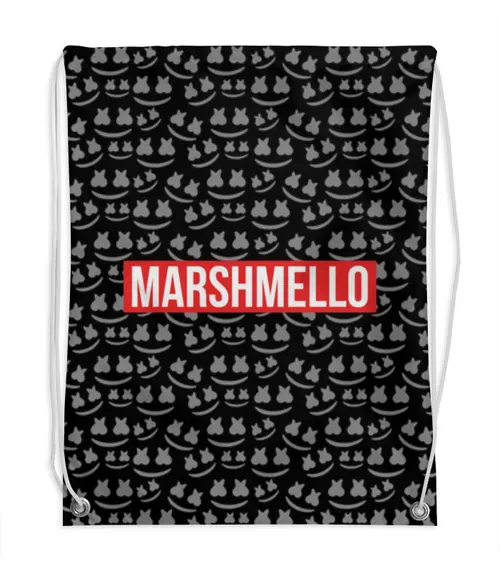 Заказать рюкзак в Москве. Рюкзак-мешок с полной запечаткой Marshmello от THE_NISE  - готовые дизайны и нанесение принтов.