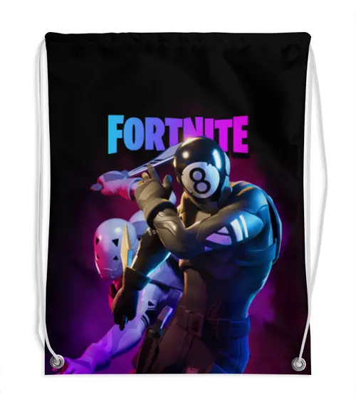 Заказать рюкзак в Москве. Рюкзак-мешок с полной запечаткой FORTNITE от geekbox - готовые дизайны и нанесение принтов.
