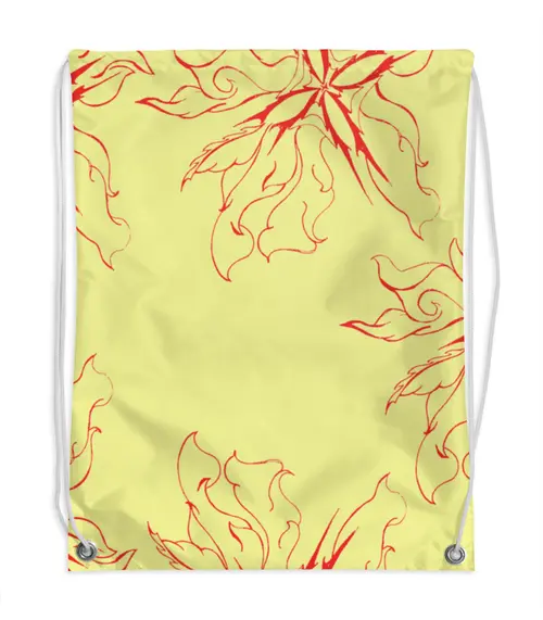 Заказать рюкзак в Москве. Рюкзак-мешок с полной запечаткой Огненные цветы от aviva - готовые дизайны и нанесение принтов.