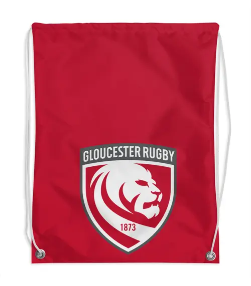 Заказать рюкзак в Москве. Рюкзак-мешок с полной запечаткой Глостер регби от rugby - готовые дизайны и нанесение принтов.