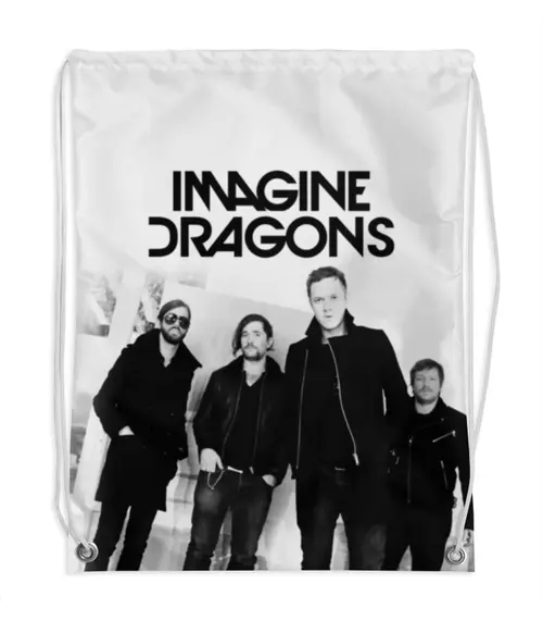 Заказать рюкзак в Москве. Рюкзак-мешок с полной запечаткой Imagine Dragons от geekbox - готовые дизайны и нанесение принтов.